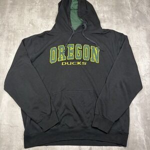 Stadium Athletics Oregon Ducks Hoodie Black Green Embroidered Men's XL OU